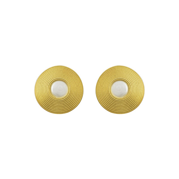 Circle Pearl Earrings