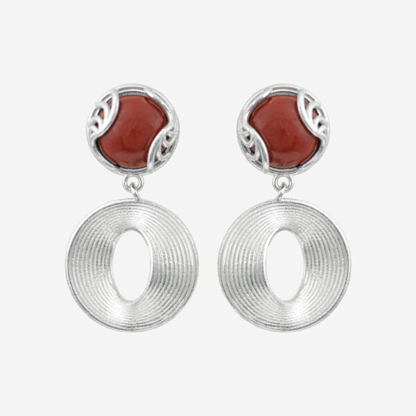 Summer Candies Stone Double Circle Earrings